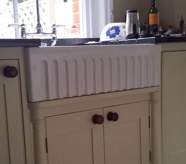 painted kitchen storage