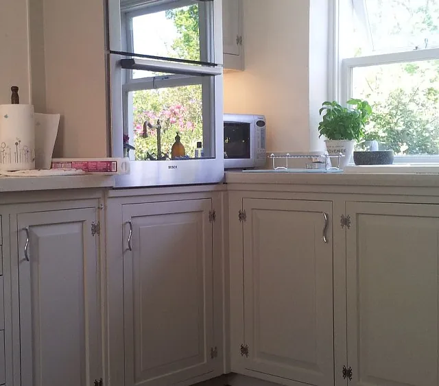 painted kitchen storage