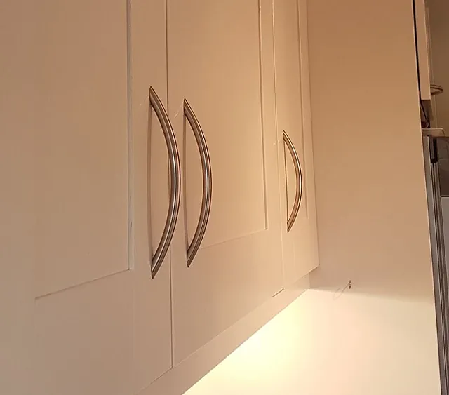 white paint on kitchen cupboards