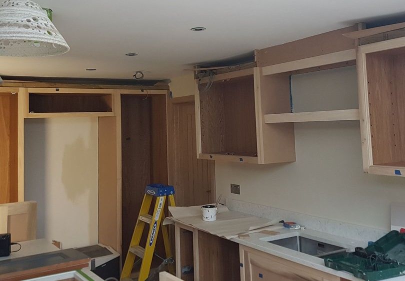 a customers kitchen being painted