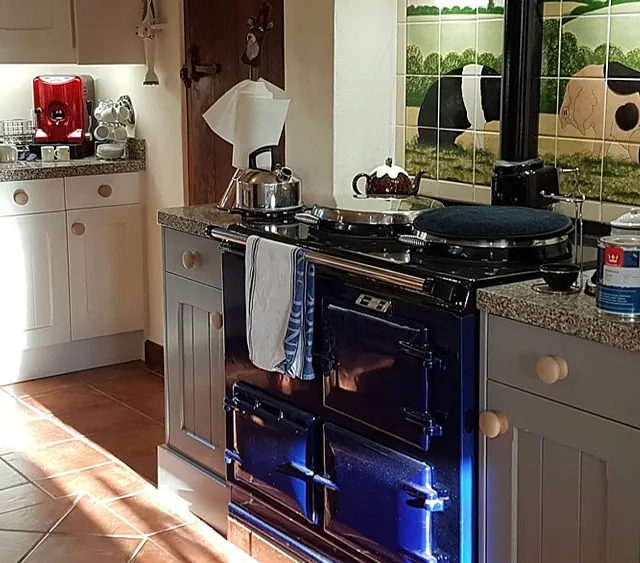 freshly painted kitchen