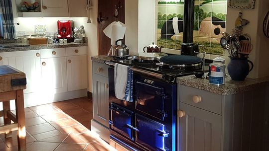 freshly painted kitchen